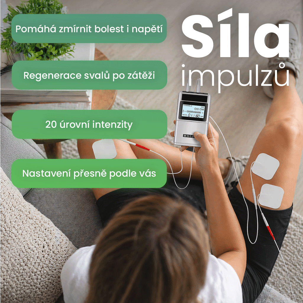 TENS EMS elektrostimulátor svalů digitální